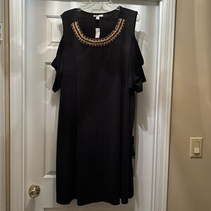 Avenue Black Cold Shoulder Dress